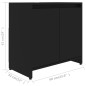 vidaXL Badezimmerschrank Schwarz 60x33x61 cm Holzwerkstoff vidaXL Badezimmerschrank Schwarz 60x33x61 cm Holzwerkstoff