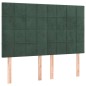 vidaXL Boxspringbett mit Matratze & LED Dunkelgrün 140x190 cm Samt vidaXL Boxspringbett mit Matratze & LED Dunkelgrün 140x190 cm Samt