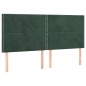 vidaXL Boxspringbett mit Matratze & LED Dunkelgrün 200x200 cm Samt vidaXL Boxspringbett mit Matratze & LED Dunkelgrün 200x200 cm Samt