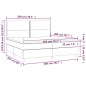 vidaXL Boxspringbett mit Matratze & LED Dunkelgrün 200x200 cm Samt vidaXL Boxspringbett mit Matratze & LED Dunkelgrün 200x200 cm Samt