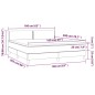 vidaXL Boxspringbett mit Matratze Grau 160x200 cm Kunstleder vidaXL Boxspringbett mit Matratze Grau 160x200 cm Kunstleder