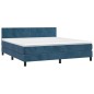 vidaXL Boxspringbett mit Matratze Dunkelblau 180x200 cm Samt vidaXL Boxspringbett mit Matratze Dunkelblau 180x200 cm Samt