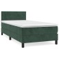 vidaXL Boxspringbett mit Matratze Dunkelgrün 90x190 cm Samt vidaXL Boxspringbett mit Matratze Dunkelgrün 90x190 cm Samt
