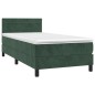 vidaXL Boxspringbett mit Matratze Dunkelgrün 90x190 cm Samt vidaXL Boxspringbett mit Matratze Dunkelgrün 90x190 cm Samt