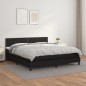 vidaXL Boxspringbett mit Matratze Schwarz 180x200 cm Kunstleder vidaXL Boxspringbett mit Matratze Schwarz 180x200 cm Kunstleder