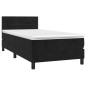 vidaXL Boxspringbett mit Matratze Schwarz 90x200 cm Samt vidaXL Boxspringbett mit Matratze Schwarz 90x200 cm Samt