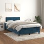 vidaXL Boxspringbett mit Matratze Dunkelblau 120x200 cm Samt vidaXL Boxspringbett mit Matratze Dunkelblau 120x200 cm Samt