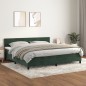 vidaXL Boxspringbett mit Matratze Dunkelgrün 200x200 cm Samt vidaXL Boxspringbett mit Matratze Dunkelgrün 200x200 cm Samt
