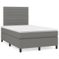 vidaXL Boxspringbett mit Matratze Dunkelgrau 120x200 cm Stoff vidaXL Boxspringbett mit Matratze Dunkelgrau 120x200 cm Stoff