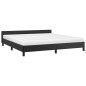vidaXL Bettgestell mit Kopfteil Schwarz 160x200 cm Kunstleder vidaXL Bettgestell mit Kopfteil Schwarz 160x200 cm Kunstleder