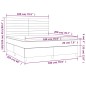 vidaXL Boxspringbett mit Matratze Dunkelgrau 180x200 cm Stoff vidaXL Boxspringbett mit Matratze Dunkelgrau 180x200 cm Stoff