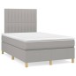vidaXL Boxspringbett mit Matratze Hellgrau 120x200 cm Stoff vidaXL Boxspringbett mit Matratze Hellgrau 120x200 cm Stoff