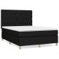 vidaXL Boxspringbett mit Matratze Schwarz 140x190 cm Stoff vidaXL Boxspringbett mit Matratze Schwarz 140x190 cm Stoff
