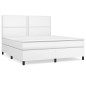 vidaXL Boxspringbett mit Matratze Weiß 180x200 cm Kunstleder vidaXL Boxspringbett mit Matratze Weiß 180x200 cm Kunstleder