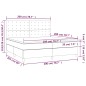vidaXL Boxspringbett mit Matratze Dunkelgrau 200x200 cm Stoff vidaXL Boxspringbett mit Matratze Dunkelgrau 200x200 cm Stoff