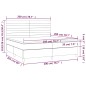 vidaXL Boxspringbett mit Matratze Hellgrau 200x200 cm Stoff vidaXL Boxspringbett mit Matratze Hellgrau 200x200 cm Stoff