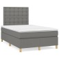 vidaXL Boxspringbett mit Matratze Dunkelgrau 120x200 cm Stoff vidaXL Boxspringbett mit Matratze Dunkelgrau 120x200 cm Stoff