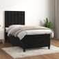 vidaXL Boxspringbett mit Matratze Schwarz 80x200 cm Samt vidaXL Boxspringbett mit Matratze Schwarz 80x200 cm Samt