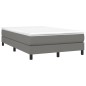 vidaXL Boxspringbett mit Matratze Dunkelgrau 120x200 cm Stoff vidaXL Boxspringbett mit Matratze Dunkelgrau 120x200 cm Stoff