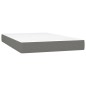 vidaXL Boxspringbett mit Matratze Dunkelgrau 120x200 cm Stoff vidaXL Boxspringbett mit Matratze Dunkelgrau 120x200 cm Stoff