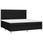 vidaXL Boxspringbett mit Matratze Schwarz 200x200 cm Stoff vidaXL Boxspringbett mit Matratze Schwarz 200x200 cm Stoff
