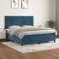 vidaXL Boxspringbett mit Matratze Dunkelblau 180x200 cm Samt vidaXL Boxspringbett mit Matratze Dunkelblau 180x200 cm Samt