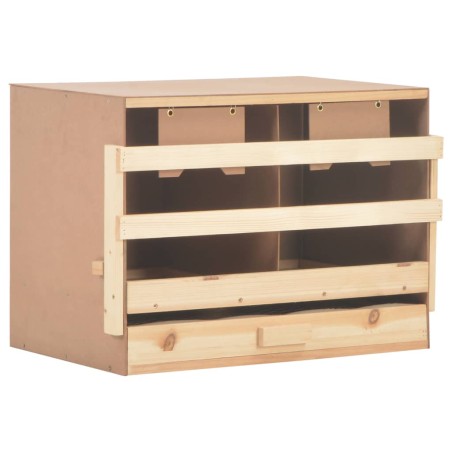 vidaXL Legenest Hühnernest 2 Fächer 63 x 40 x 45 cm Massivholz Kiefer