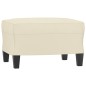 vidaXL 3-Sitzer-Sofa mit Hocker Creme 180 cm Kunstleder vidaXL 3-Sitzer-Sofa mit Hocker Creme 180 cm Kunstleder