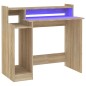 vidaXL Schreibtisch mit LEDs Sonoma-Eiche 97x45x90 cm Holzwerkstoff vidaXL Schreibtisch mit LEDs Sonoma-Eiche 97x45x90 cm Holzwerkstoff