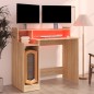 vidaXL Schreibtisch mit LEDs Sonoma-Eiche 97x45x90 cm Holzwerkstoff vidaXL Schreibtisch mit LEDs Sonoma-Eiche 97x45x90 cm Holzwerkstoff