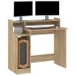 vidaXL Schreibtisch mit LEDs Sonoma-Eiche 97x45x90 cm Holzwerkstoff vidaXL Schreibtisch mit LEDs Sonoma-Eiche 97x45x90 cm Holzwerkstoff