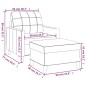 vidaXL Sessel mit Hocker Dunkelgrau 60 cm Stoff vidaXL Sessel mit Hocker Dunkelgrau 60 cm Stoff