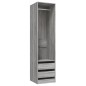 vidaXL Kleiderschrank mit Schubladen Grau Sonoma 50x50x200 cm vidaXL Kleiderschrank mit Schubladen Grau Sonoma 50x50x200 cm