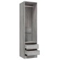 vidaXL Kleiderschrank mit Schubladen Grau Sonoma 50x50x200 cm vidaXL Kleiderschrank mit Schubladen Grau Sonoma 50x50x200 cm