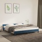 Bettgestell mit Kopfteil Dunkelblau 160x200 cm Samt Bettgestell mit Kopfteil Dunkelblau 160x200 cm Samt