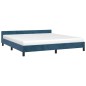 Bettgestell mit Kopfteil Dunkelblau 160x200 cm Samt Bettgestell mit Kopfteil Dunkelblau 160x200 cm Samt