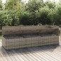 vidaXL 3-tlg. Garten-Lounge-Set mit Kissen Grau Poly Rattan vidaXL 3-tlg. Garten-Lounge-Set mit Kissen Grau Poly Rattan