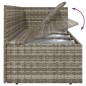 vidaXL 3-tlg. Garten-Lounge-Set mit Kissen Grau Poly Rattan vidaXL 3-tlg. Garten-Lounge-Set mit Kissen Grau Poly Rattan