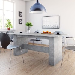 vidaXL Esstisch Betongrau 180x90x76 cm Holzwerkstoff