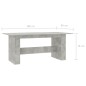 vidaXL Esstisch Betongrau 180x90x76 cm Holzwerkstoff vidaXL Esstisch Betongrau 180x90x76 cm Holzwerkstoff