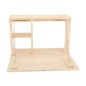 Esschert Design Wandbar mit Klappbarer Ablage M Natur Esschert Design Wandbar mit Klappbarer Ablage M Natur