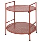 ProGarden Garten-Beistelltisch mit 2 Ablagen Stahl Malvenrosa ProGarden Garten-Beistelltisch mit 2 Ablagen Stahl Malvenrosa