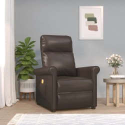 Massagesessel Braun Kunstleder