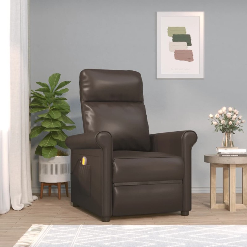 Massagesessel Braun Kunstleder Massagesessel Braun Kunstleder