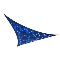 Perel Sonnensegel mit Integrierten LEDs Dreieck 3,6 m Dunkelblau