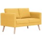 vidaXL 2-Sitzer-Sofa Stoff Gelb vidaXL 2-Sitzer-Sofa Stoff Gelb