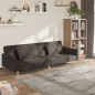 vidaXL Schlafsofa 2-Sitzer mit 2 Kissen Braun Stoff vidaXL Schlafsofa 2-Sitzer mit 2 Kissen Braun Stoff
