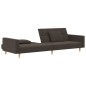 vidaXL Schlafsofa 2-Sitzer mit 2 Kissen Braun Stoff vidaXL Schlafsofa 2-Sitzer mit 2 Kissen Braun Stoff