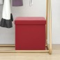 vidaXL Hocker mit Stauraum Weinrot PVC vidaXL Hocker mit Stauraum Weinrot PVC