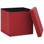 vidaXL Hocker mit Stauraum Weinrot PVC vidaXL Hocker mit Stauraum Weinrot PVC